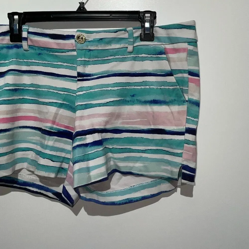 Lilly Pulitzer Women's Multicolor Striped The Callahan Stretch Shorts Size 12